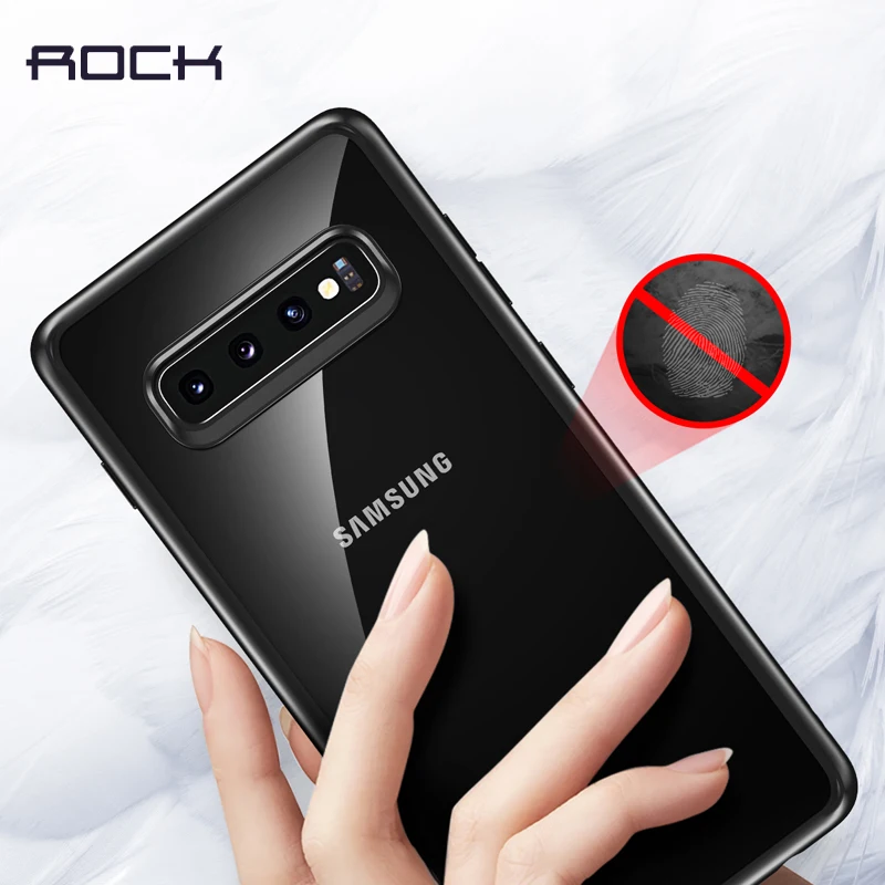 

Coque For Samsung Galaxy S10 Case Rock Ultra Slim Clear Case for Samsung Galaxy S10 Plus Back Cover PC+TPU Hybrid Clarity Series