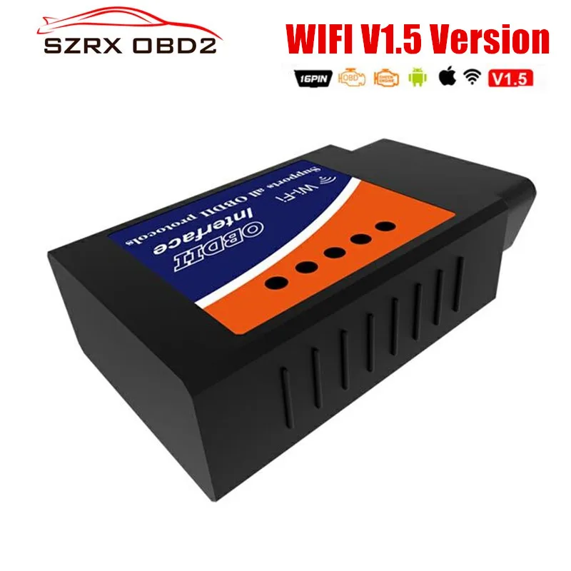 ELM327 wifi универсальный OBD2 wifi ELM327 V 1,5 сканер для iPhone IOS автоматический OBDII сканирующий Инструмент OBD 2 ODB II ELM 327 V1.5 Wi-Fi ODB2