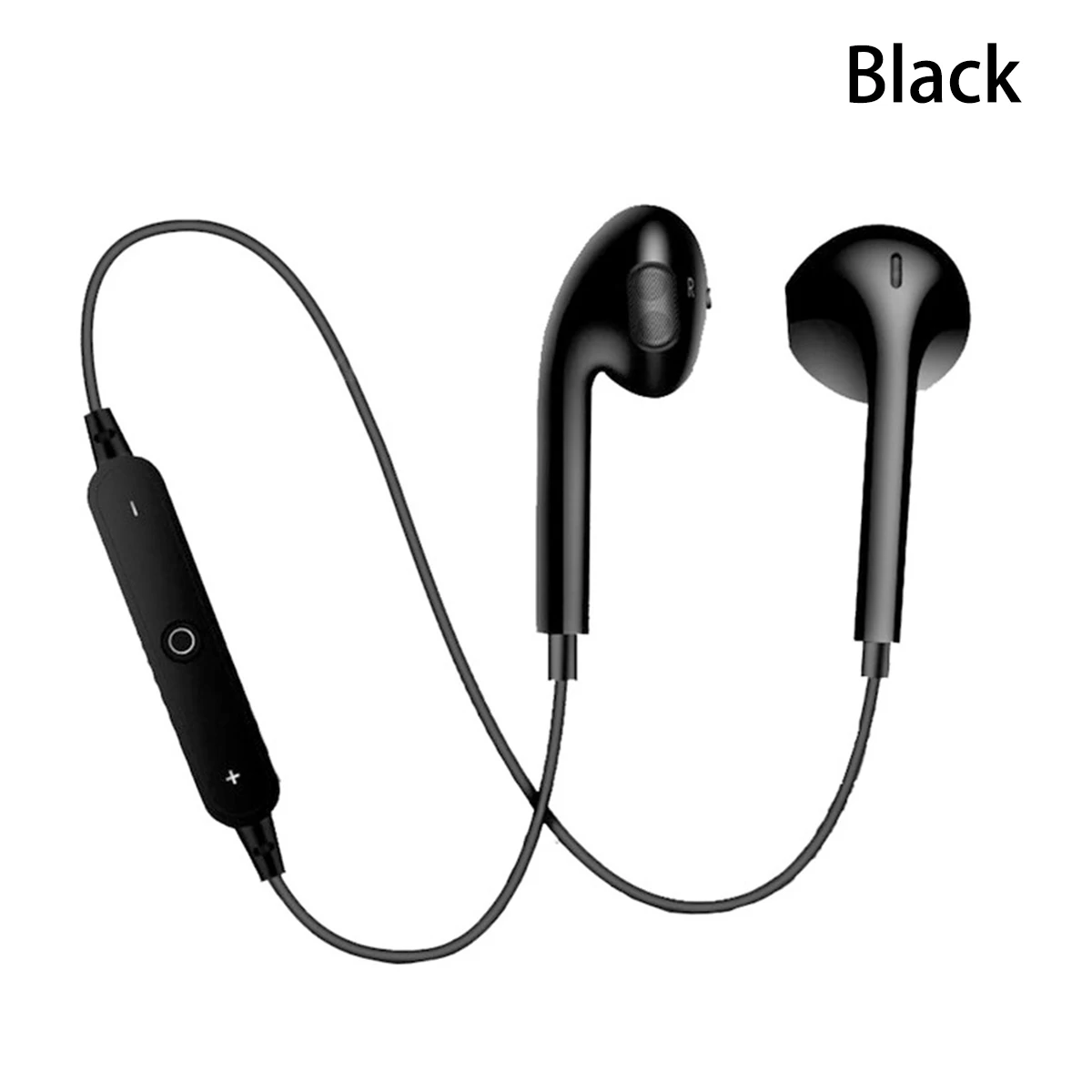 Black Беспроводные bluetooth-наушники с шумоподавлением, гарнитура с шейным ободком для занятий спортом, стерео наушники-вкладыши с микрофоном для iPhone Xs, Samsung 9 - Цвет: Black