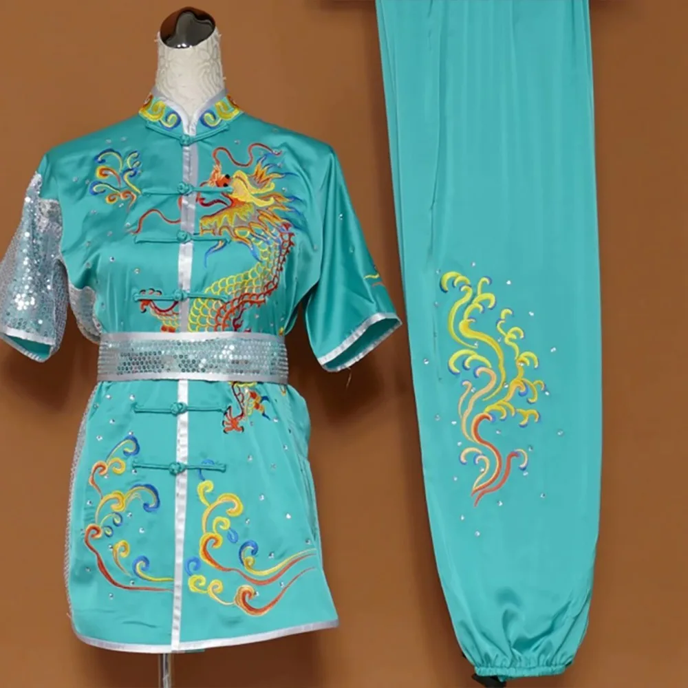 Wushu taichi одежда тайцзи changquan Униформа боевые искусства соревнования вышитые