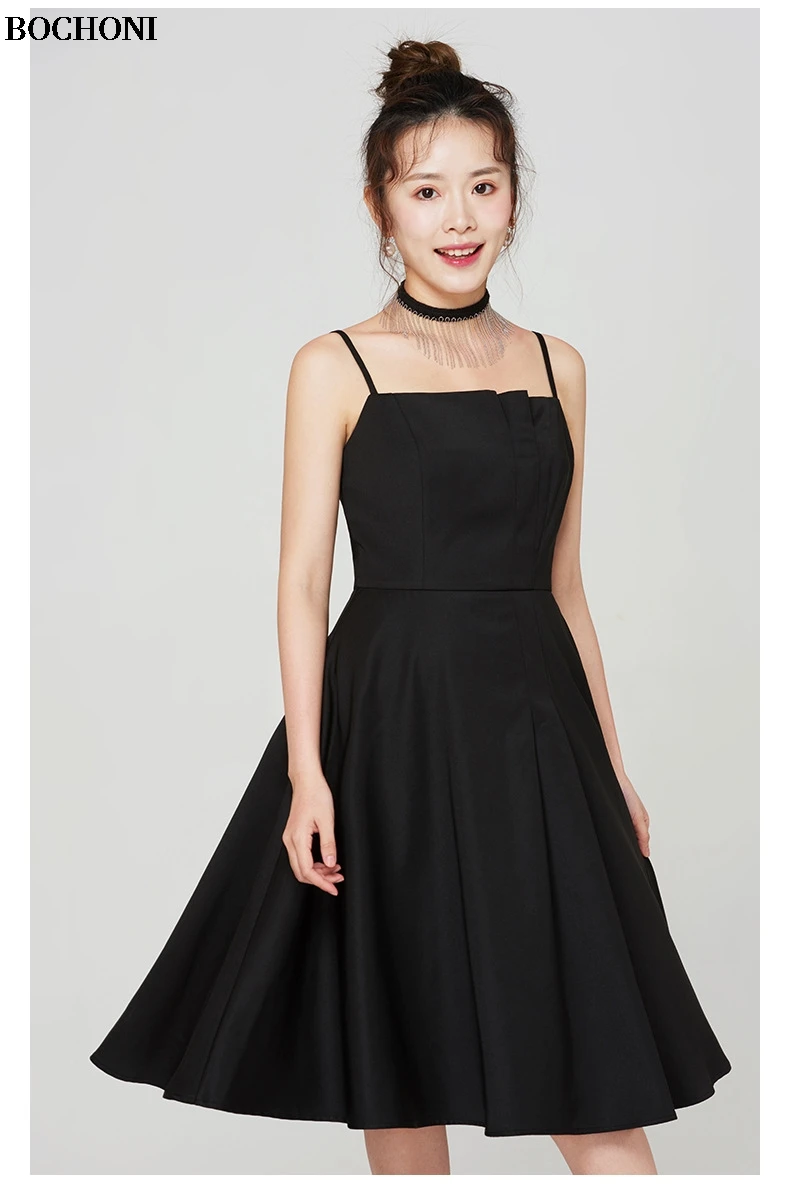 Слинг с открытыми плечами Тонкий похудения черный платье|Женские платья| |