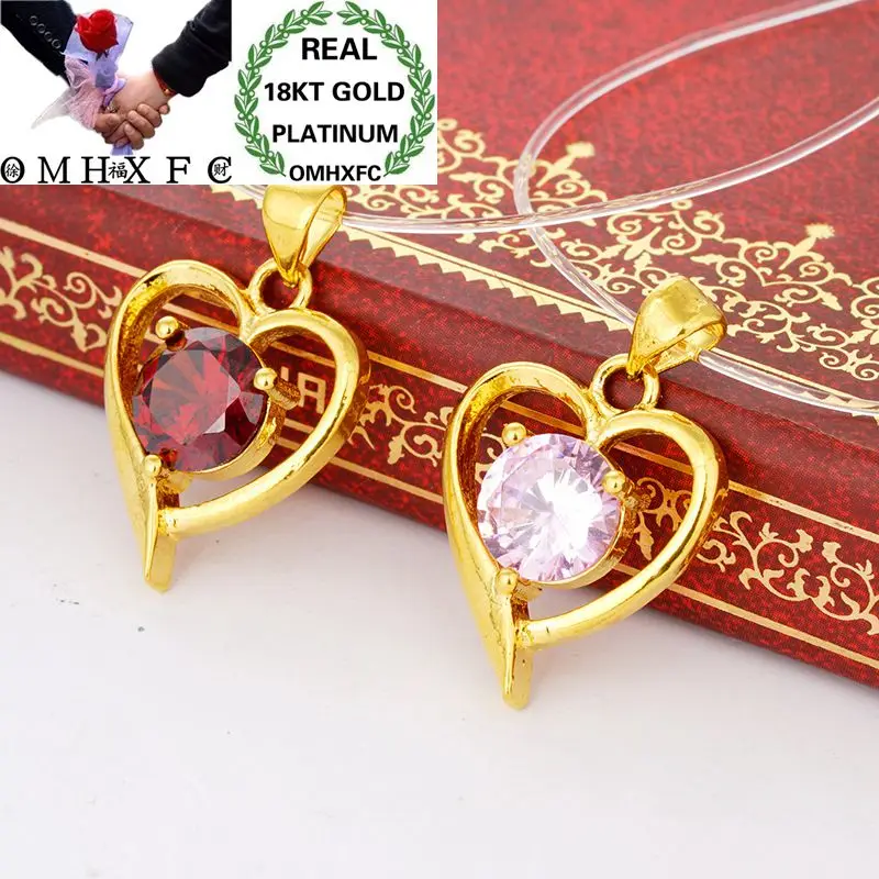 

OMHXFC оптовая продажа, Европейская мода для женщин и девочек, вечерние, подарок на день рождения, свадьбу, белое сердце, циркон, 18 карат, настоя...