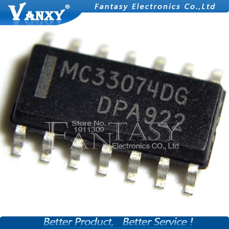 5 шт. MC33074DR2G SOP14 MC33074DR SOP MC33074 MC33074DG лапками углублением SOP-14 MC33074D