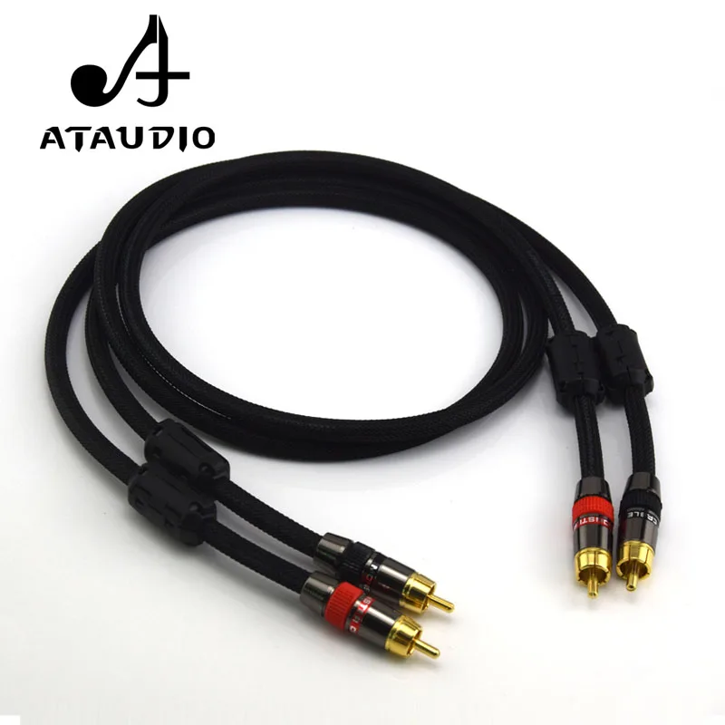 Кабель ATAUDIO Hifi rca высокой чистоты 4N бескислородные медные аудиосигнальные линии