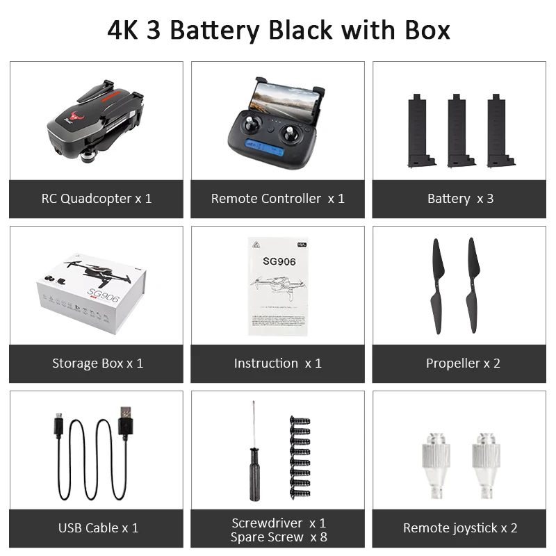 Black 4K 3B ZLRC Beast SG906 gps 5G wifi FPV с 4K Ультра четкой камерой бесщеточный селфи складной вертолет RC Дрон Квадрокоптер RTF - Цвет: Black 4K 3B