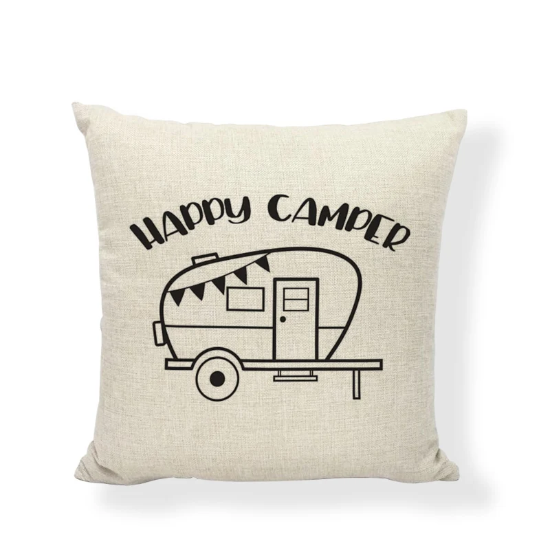 7 Горячая Распродажа льняная наволочка для подушки Happy Campers наволочка для подушки Hudsons эскиз наволочка с изображением автомобиля для офиса и дома декоративный чехол для подушки - Цвет: 7