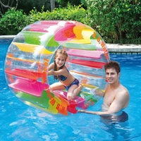 kids colorful inflatable water wheel roller float 36inch giant roll ball for boys and girls swimming pool toys grass plaything