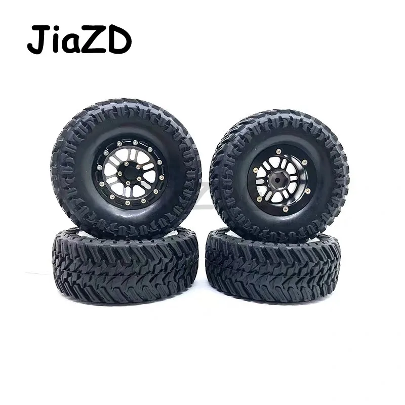 

1 set 1.9" Beadlock Wheel Rim & 1.9 Rubber Tires Set for 1/10 RC Crawler Axial SCX10 90046 RC Car Parts Free Shipping