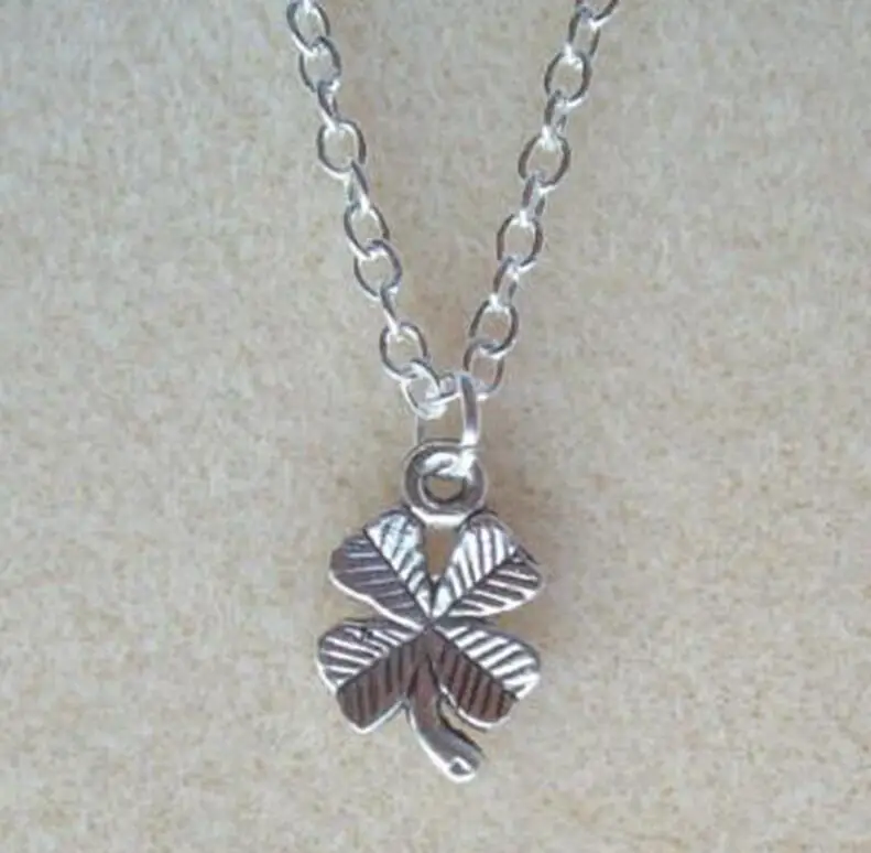 2 шт. Модные Винтажные милые кулоны с клевером и трилистником ожерелье для