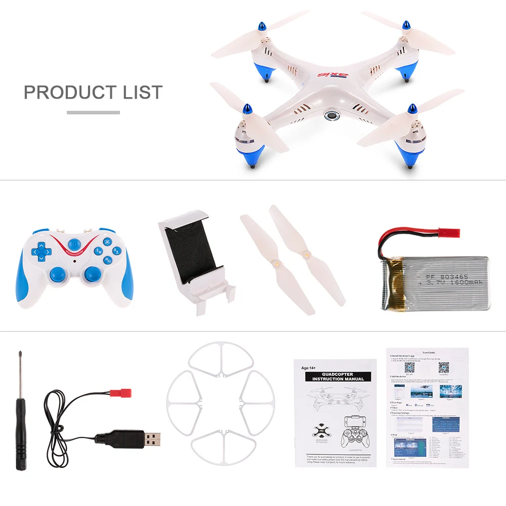 Дрон с камерой HC660 0.3MP складной Wifi FPV 6-осевой гироскоп удержание высоты Безголовый
