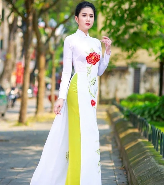 Женское платье Чонсам aodai белое вьетнамское чонсам традиционное платье|Одежда