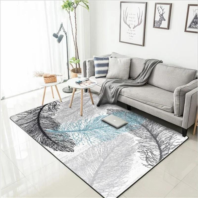 Nordic Стиль ковры для Гостиная детская спальня Rugs мягкие ковры напольные коврики деликатной области Rugs перо Дизайн Ковра