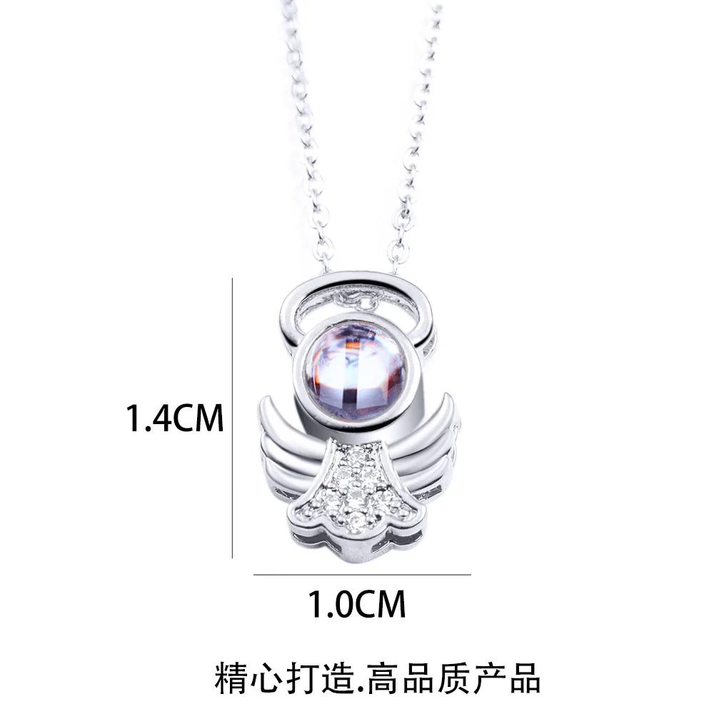 Подвеска YUN RUO Cherub Angel на 100 языках подвеска с надписью I love you серебристого цвета