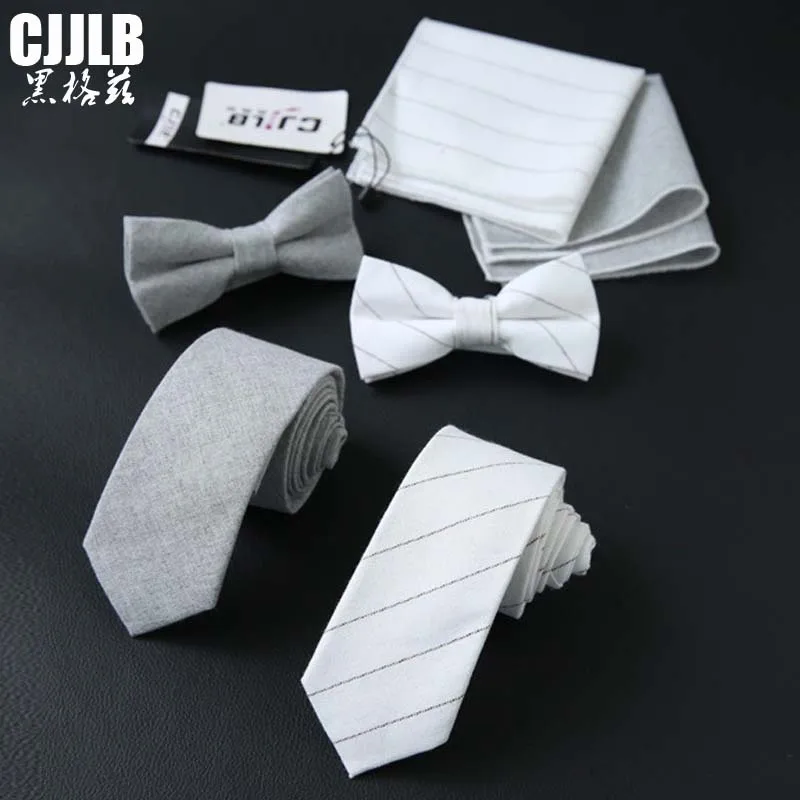 Новинка 3 шт. галстук бабочка женский комплект тонкого галстука Карманный