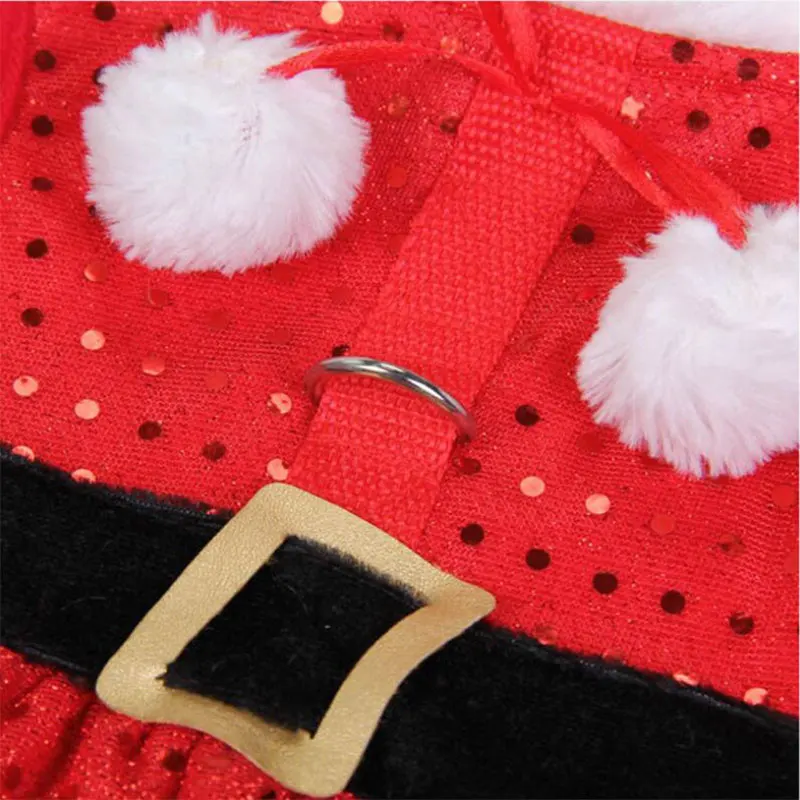 Cute Christmas Dog Dress Autumn Winter Warm Polyester Pet Vest Skirt Puppy Cat Dresses Pets Apparel For Small Medium Dogs | Дом и сад