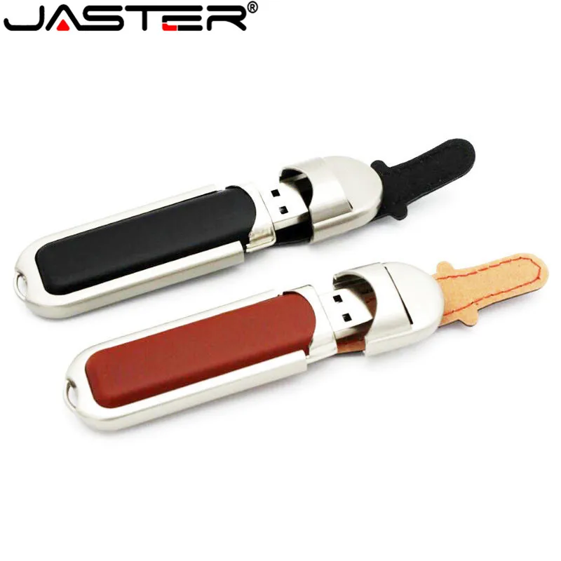 JASTER 100% новый металлический кожаный флэш накопитель usb 64 ГБ 32 16 8 USB 2 0 карта памяти U