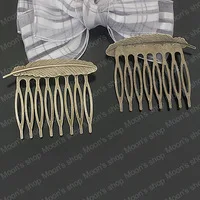 80*45 мм черные пластмассовые гребни для волос для DIY hairwees ювелирных изделий Аксессуары 20 штук(JM3425
