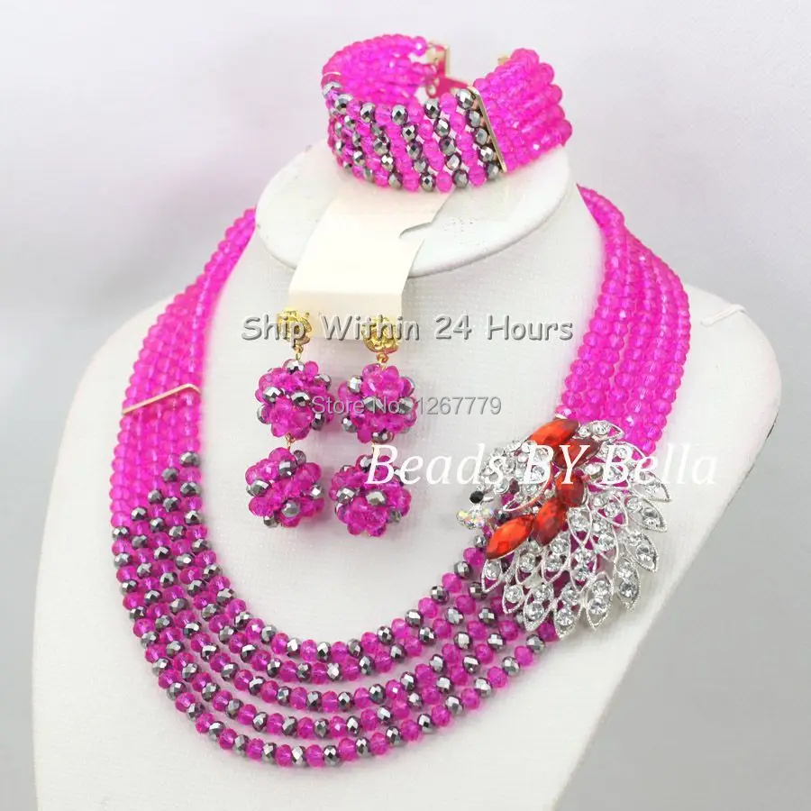 Прекрасный 2017 Африканский Свадебный комплект ювелирных изделий нигерийские