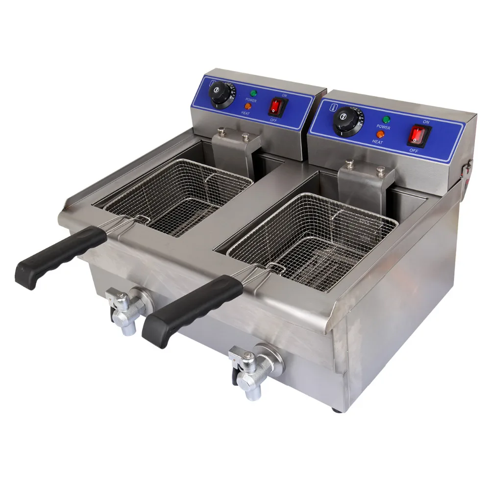 (Ship from AU) 20L Commercial Electric Deep Fryer Frying Countertop Basket Chip Cooker with Timer | Бытовая техника