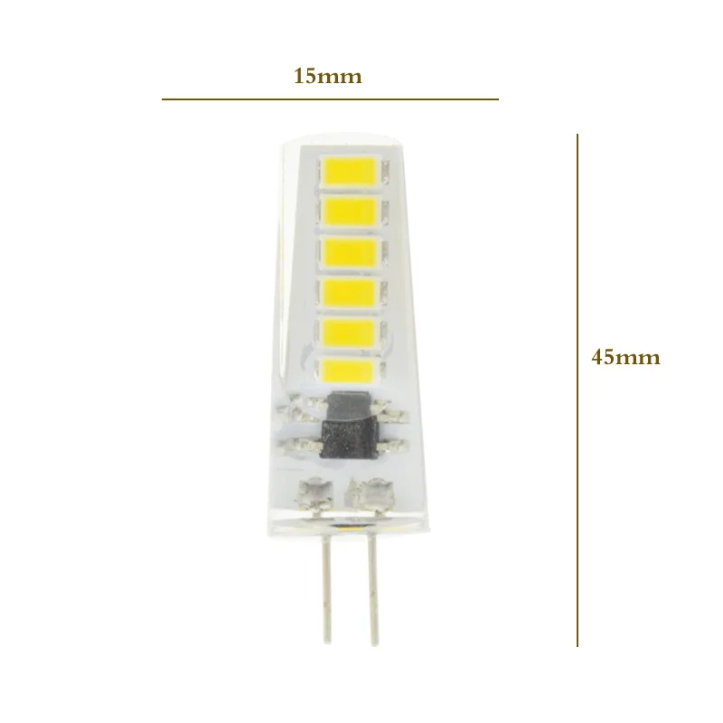 10 шт. Теплый чистый белый G4 3 Вт 5 5733 SMD 6/12 светодиодный светильник