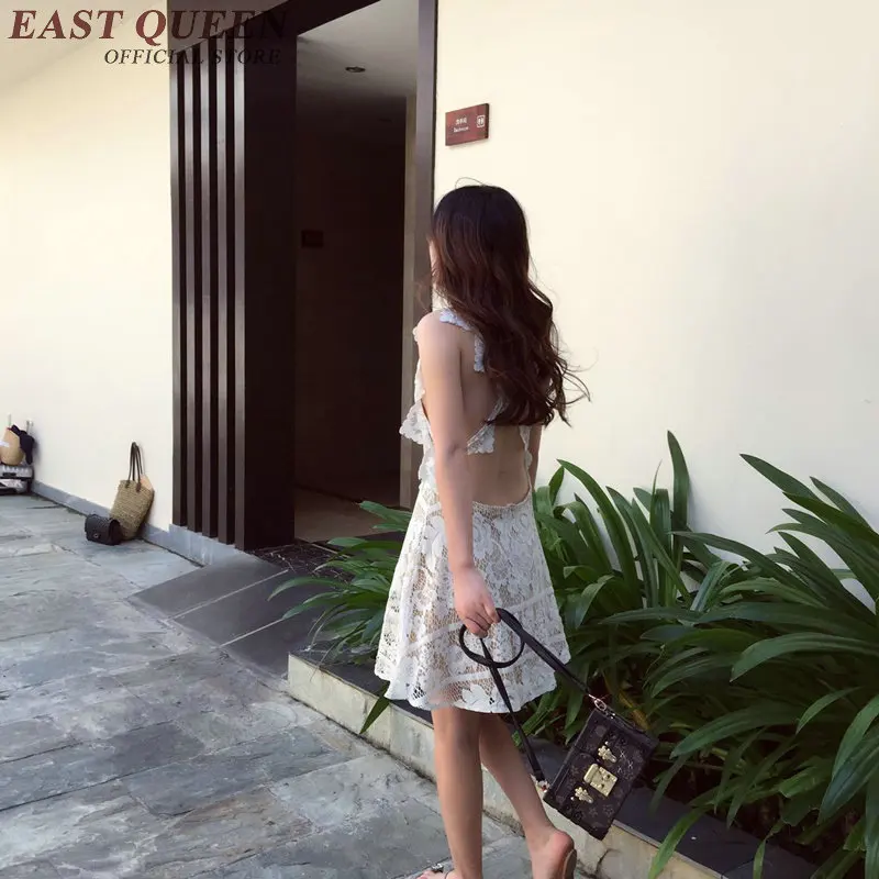 

Woman summer beach off the shoulder dresses women lace beach dress new design women summer dress 2019 KK110