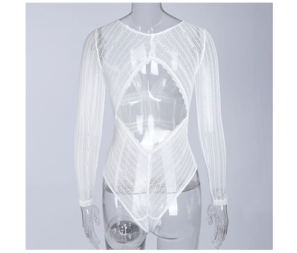 ArtSu, открытая спина, кружевное женское сексуальное боди, уличная одежда, v-образный вырез, длинный рукав, выдалбливают, черное, облегающее, Женское боди, комбинезон, новинка ASJU41102