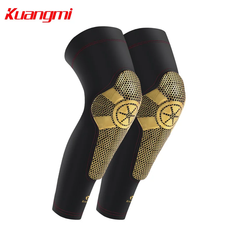Kuangmi 1 пара Колено Поддержка Баскетбол штанины защита спортивной безопасности