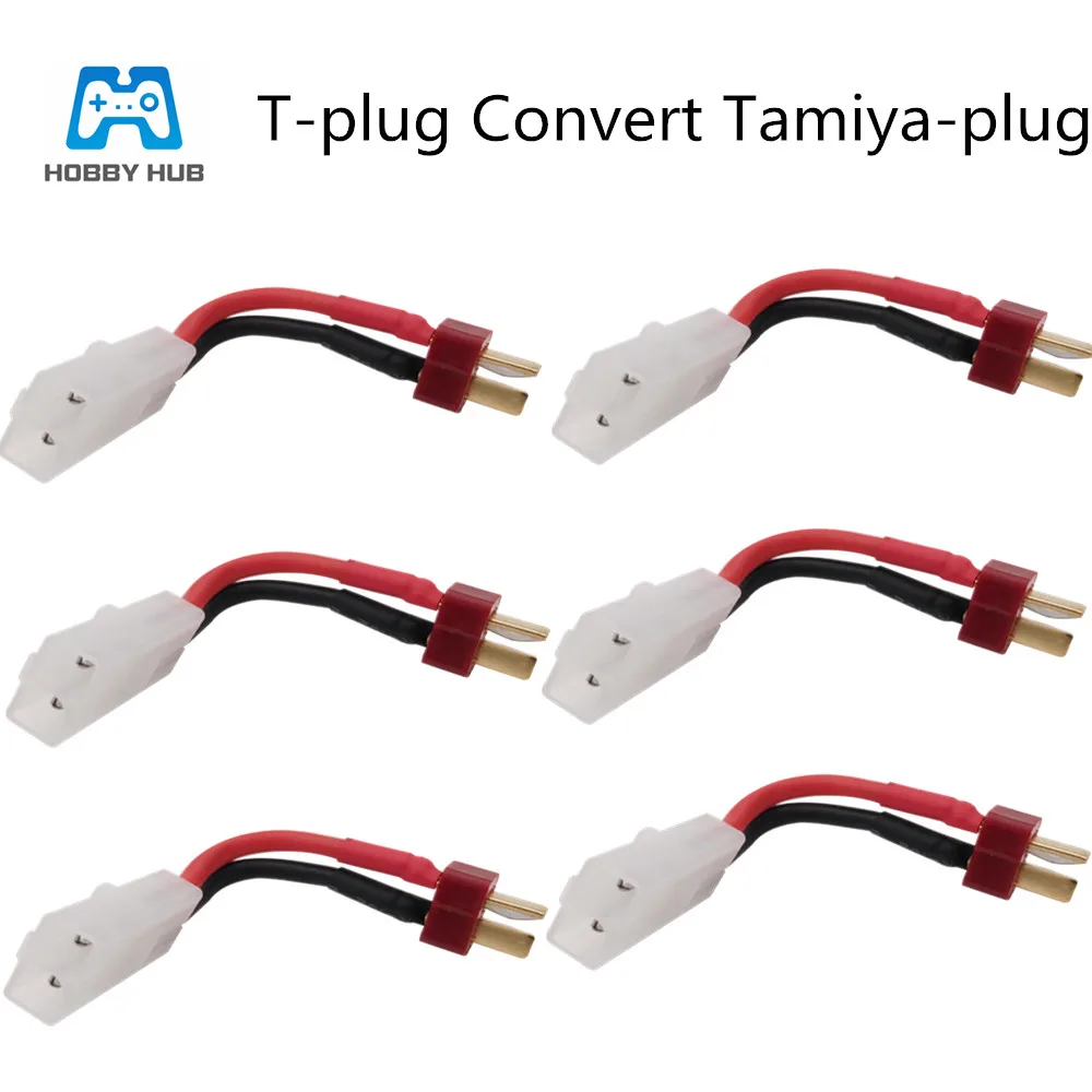 

Hobby hub T-plug adapter cable for RC Racing Lipo Battery T-plug Convert Tamiya-plug Adapter Cable Battery 14AWG Wire Series