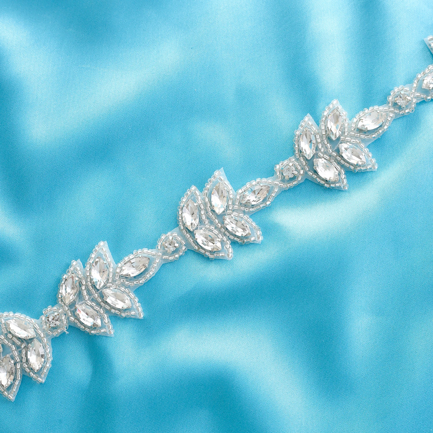 Цепочка свадебные платья золотые бусины серебряный жемчуг аппликация для одежды