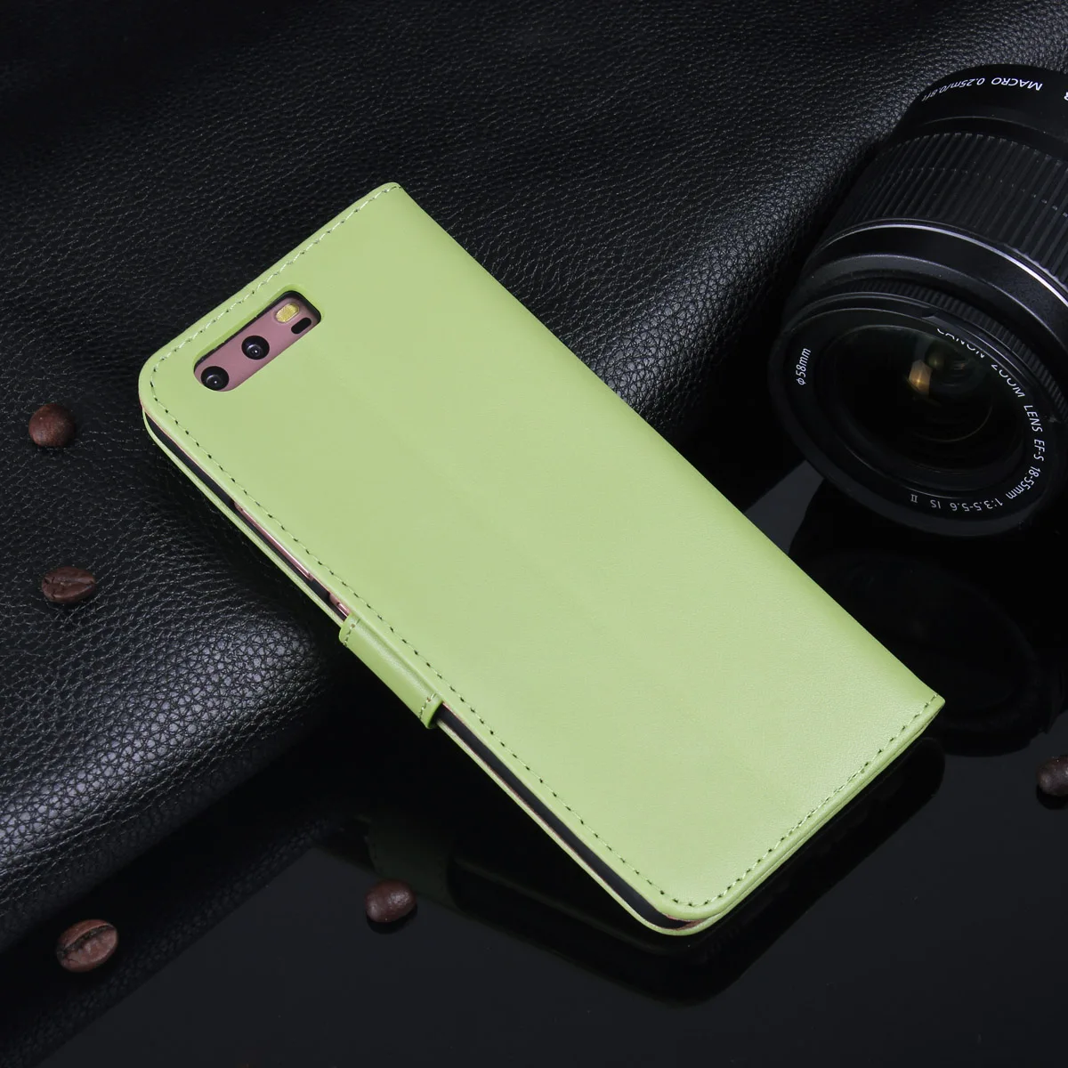 Премиум кожаный флип-чехол Роскошный кошелек чехол для телефона для huawei Ascend P10 держатель для карт кобура чехол для телефона для huawei P10 GG - Цвет: Зеленый
