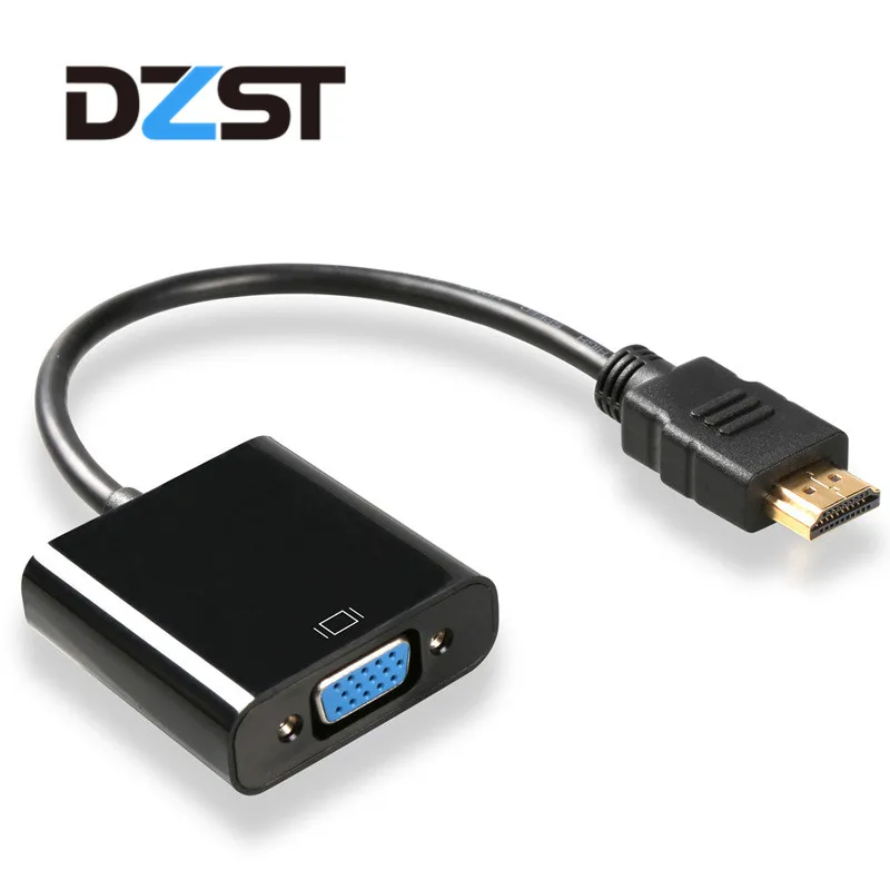 DZLST 50 шт./лот DHL Бесплатная доставка HDMI к VGA адаптер конвертер видео 1080P цифровой