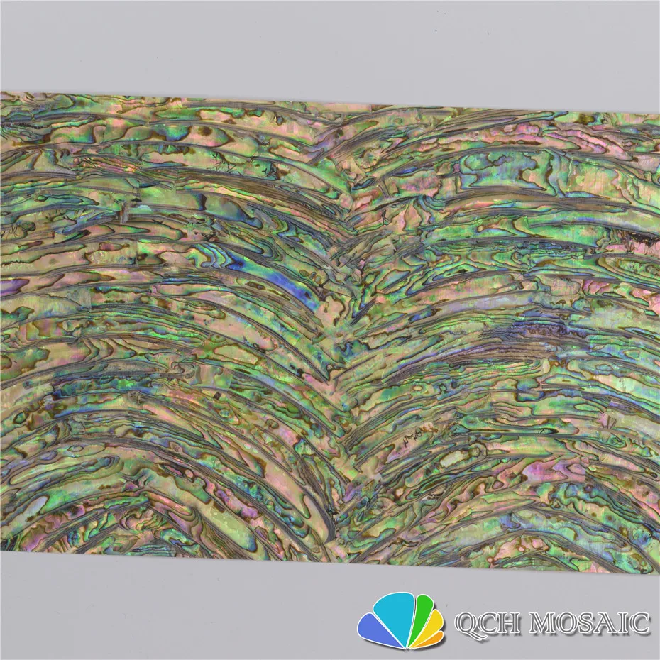 New Zealand abalone paua shell mother of pearl laminate sheet for musical instrument and wood inlay cambered pattern