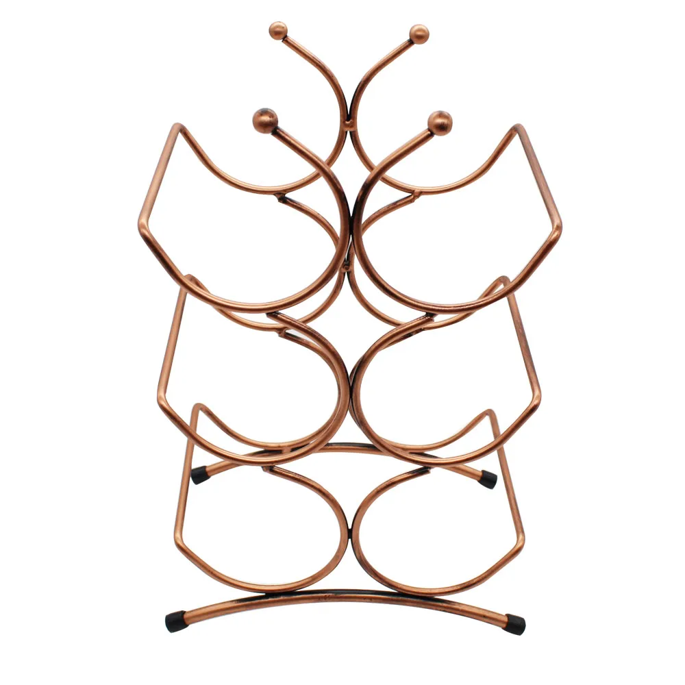 

Винные держатели, аксессуары для украшения дома, Украшение Вина, европейская кованая железная стойка для коричневого вина, шесть бутылок кр...