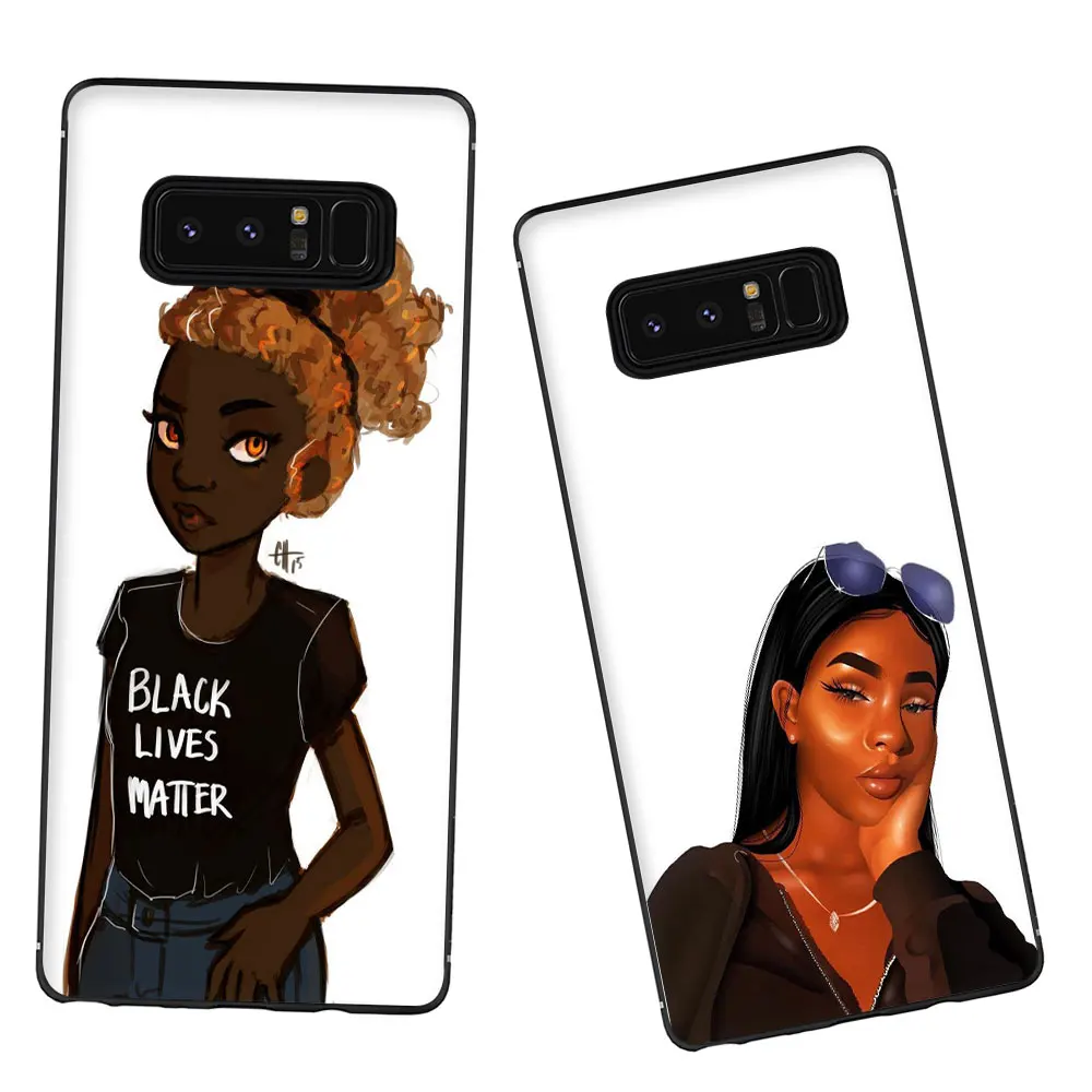 Мягкий ТПУ чехол для телефона Queen Afro Melanin Poppin black girl Galaxy M10 M20 M30 S6 S7 Edge S8 S9 S10 S10e Plus Note 10