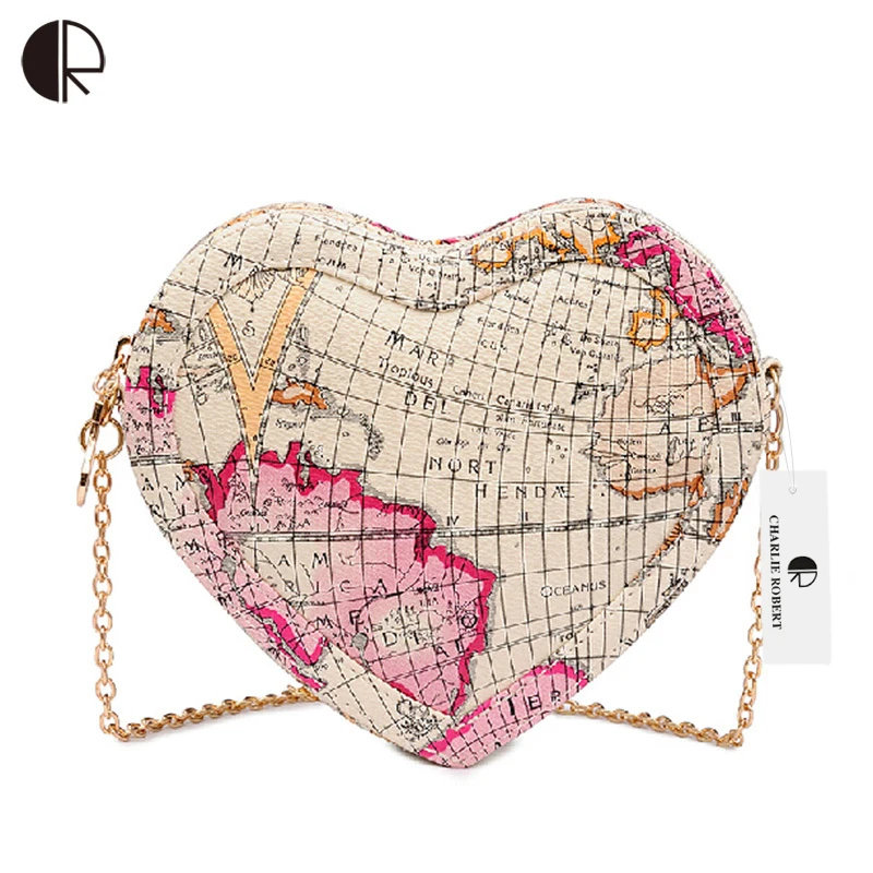 Женские сумки-мессенджер BH490 дизайнерские мини-сумки в форме сердца с