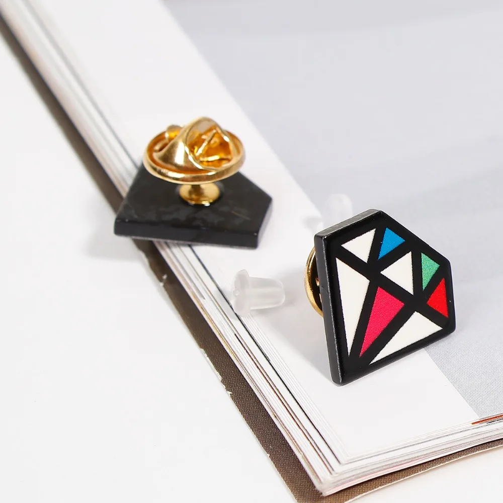 1 шт. разноцветные эмалированные Броши DoreenBeads в форме галстука Tac с лацканами 22 мм x