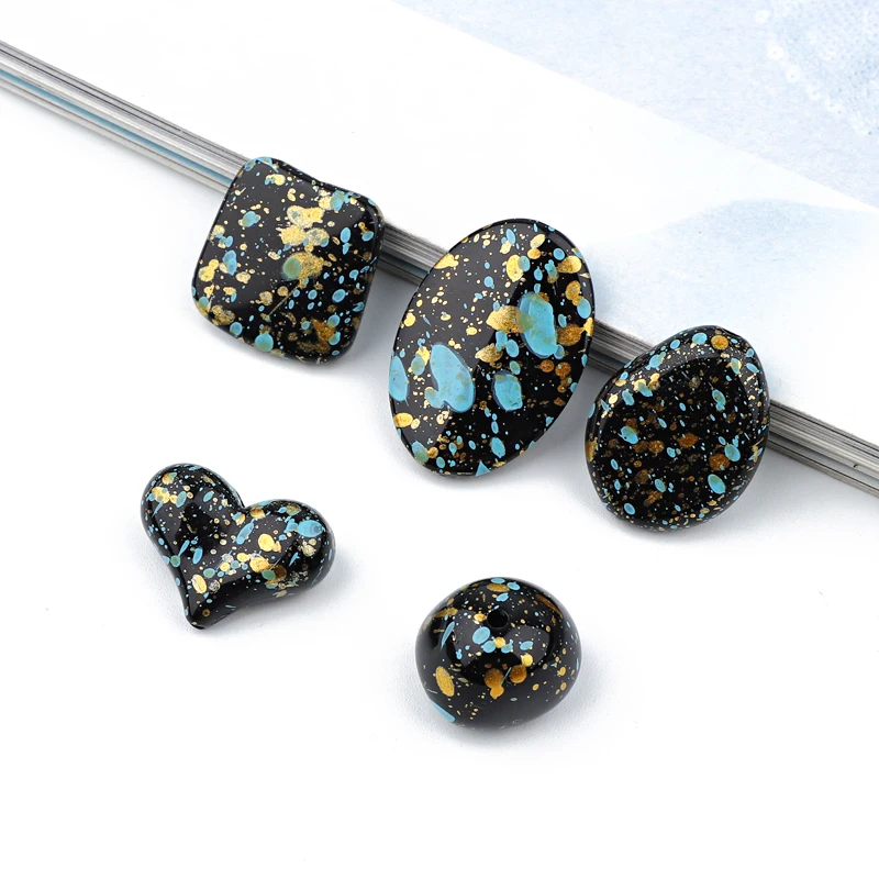 5 шт. необычные красочные булыжники украшения из смолы бусины результаты DIY