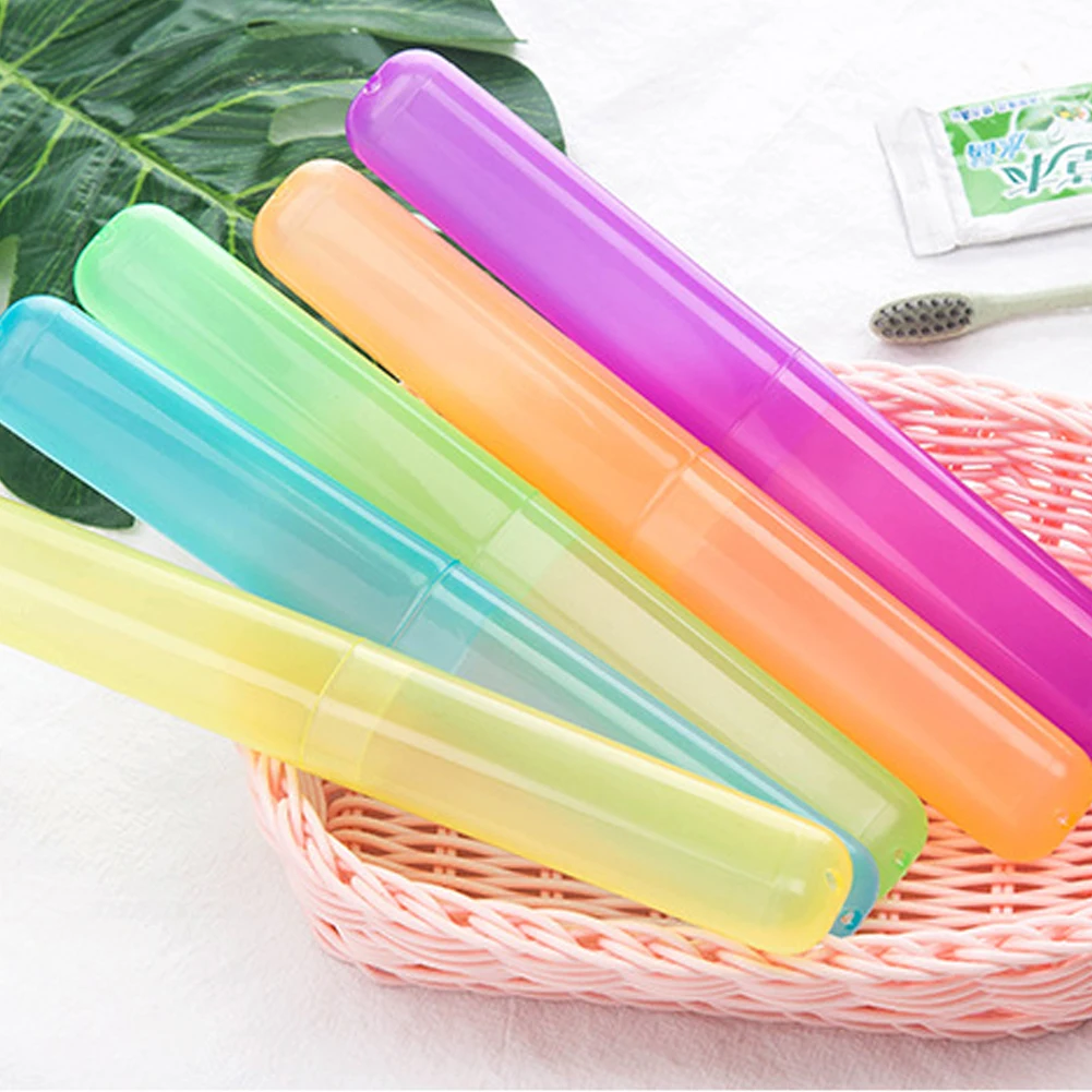 6 шт./компл. походный футляр для зубной щетки красочные пластик Малый Портативный