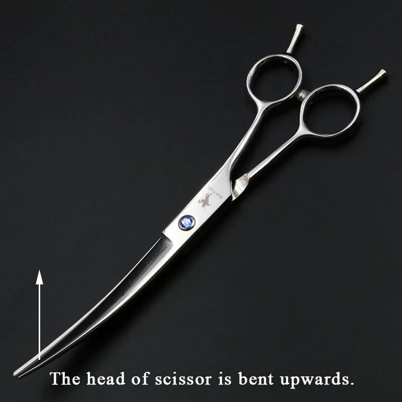 

BLACK KNIGHT Professional 7 inch hair scissors Barber Hairdressing Cutting shears pet scissors Curved upward