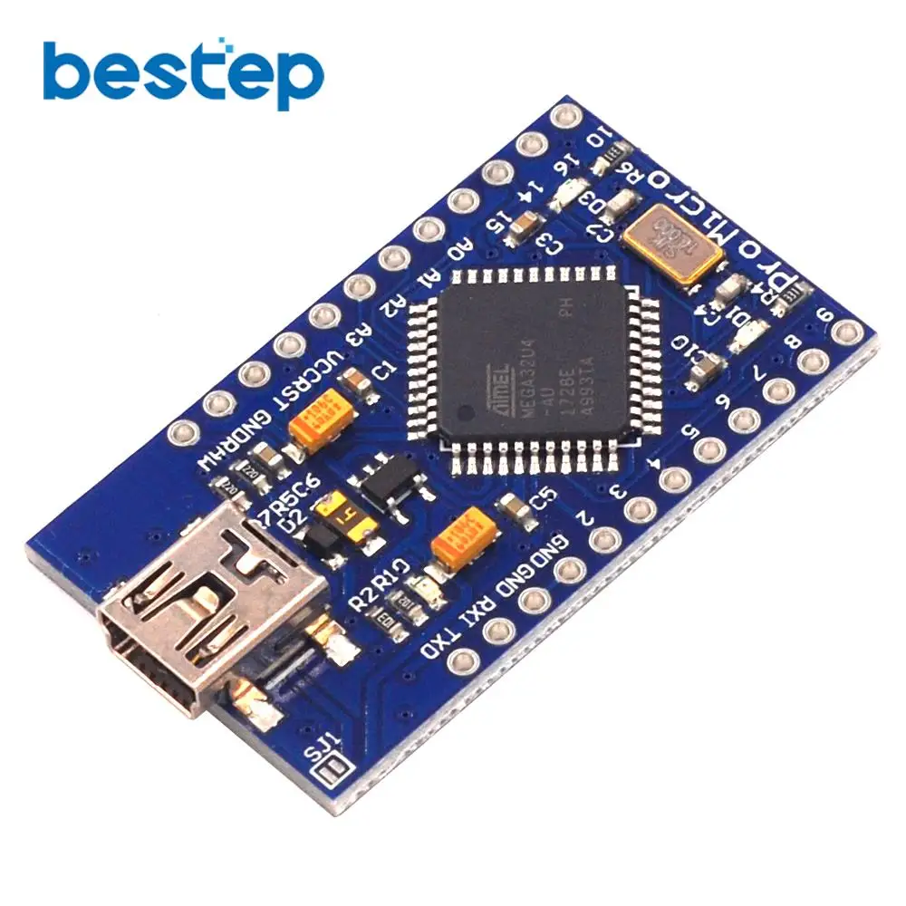 Pro Micro ATmega32U4 5V 16 МГц заменить ATmega328 для Arduino Mini с 2 Row штыревые Leonardo Usb Интерфейс |