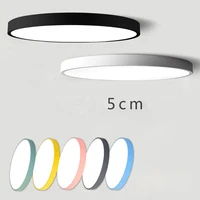 modern ultra thin led ceiling lamp round bedroom lamp living room room balcony lamp macaron simple nordic lamp