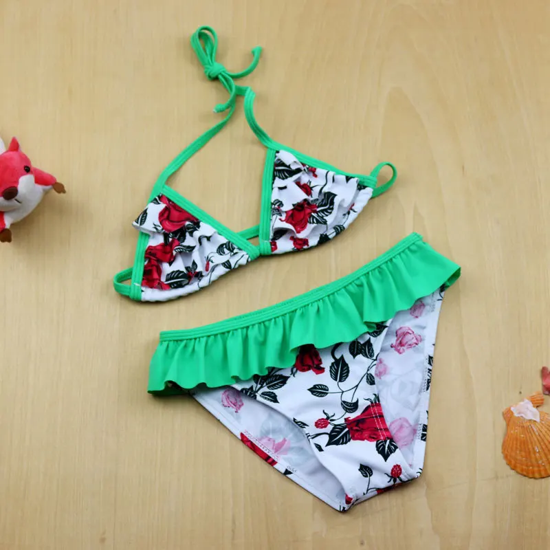 

2020 New Girls Swimwear Baby Kids Biquini Infantil Swimsuits Bikini Girl Bathing Suit Girls Split Two Pieces Swimsuit Beachwear