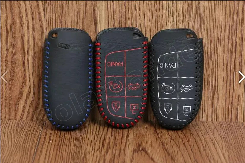 Только красный чехол для автомобильного ключа Ручное шитье из натуральной кожи