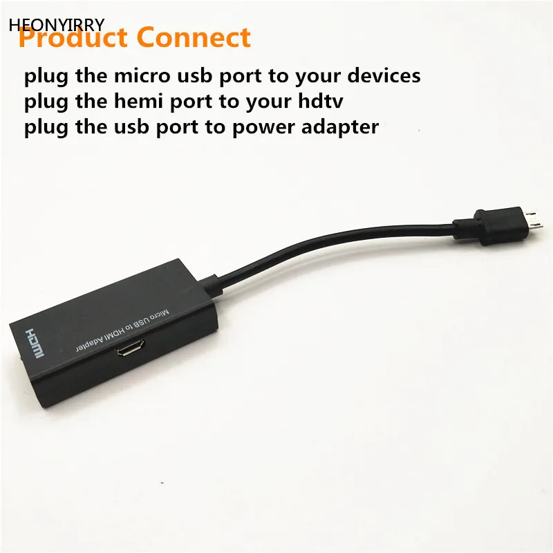 Micro USB к HDMI Кабель-адаптер Mirco USB к HDMI HD кабель преобразования для мобильных телефонов планшетных ПК и других устройств