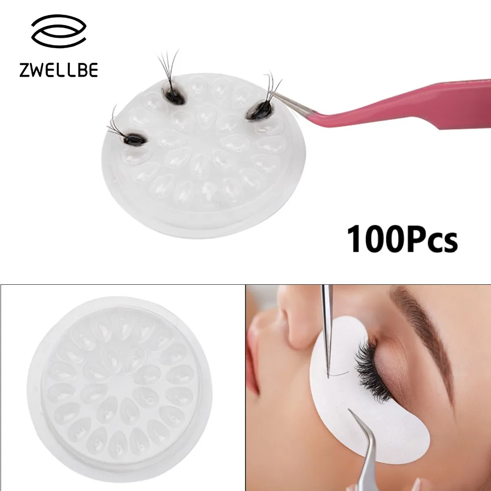 100 шт. одноразовые пластиковые поддоны для клея наращивания ресниц|Накладные