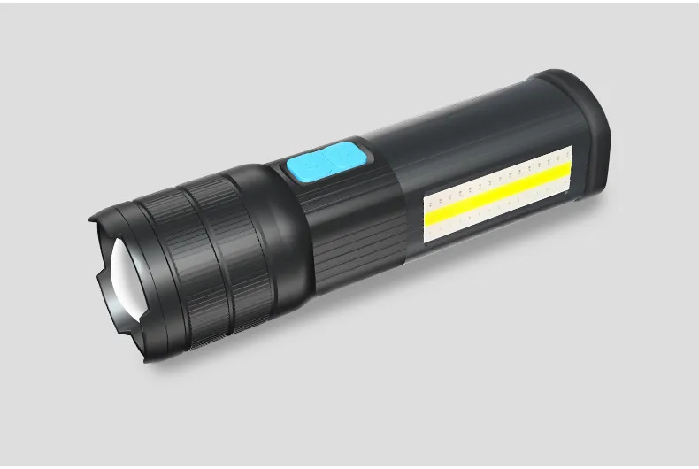 Светодиодный фонарик многофункциональный встроенный аккумулятор T6/L2/P90 фонарь и COB красный белый синий прожектор с сильным магнитом power Bank