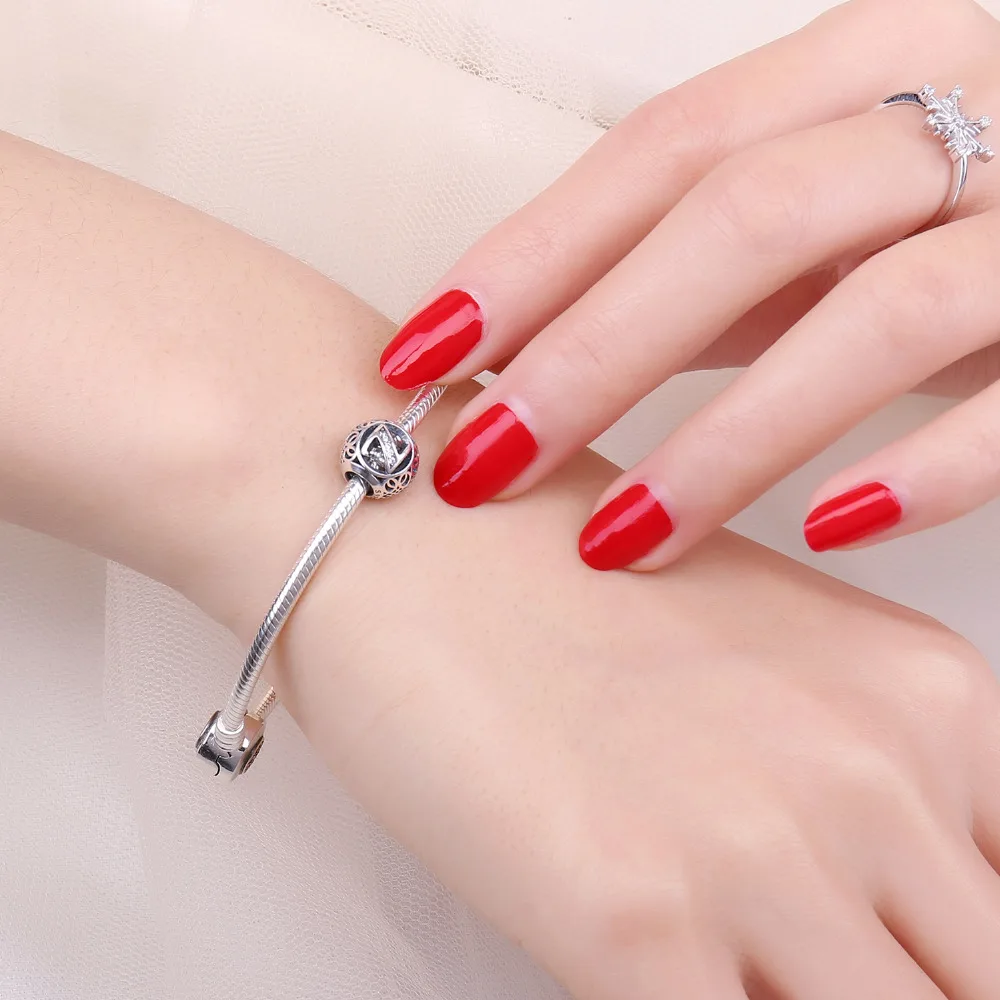 Jewelrypalace стерлингового серебра 925 буквы Z жемчужный бисер Подвески Fit Браслеты