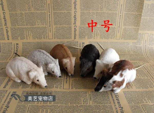 Модель мыши из полиэтилена и меха забавный подарок около 15 см x 6 8 | Дом сад