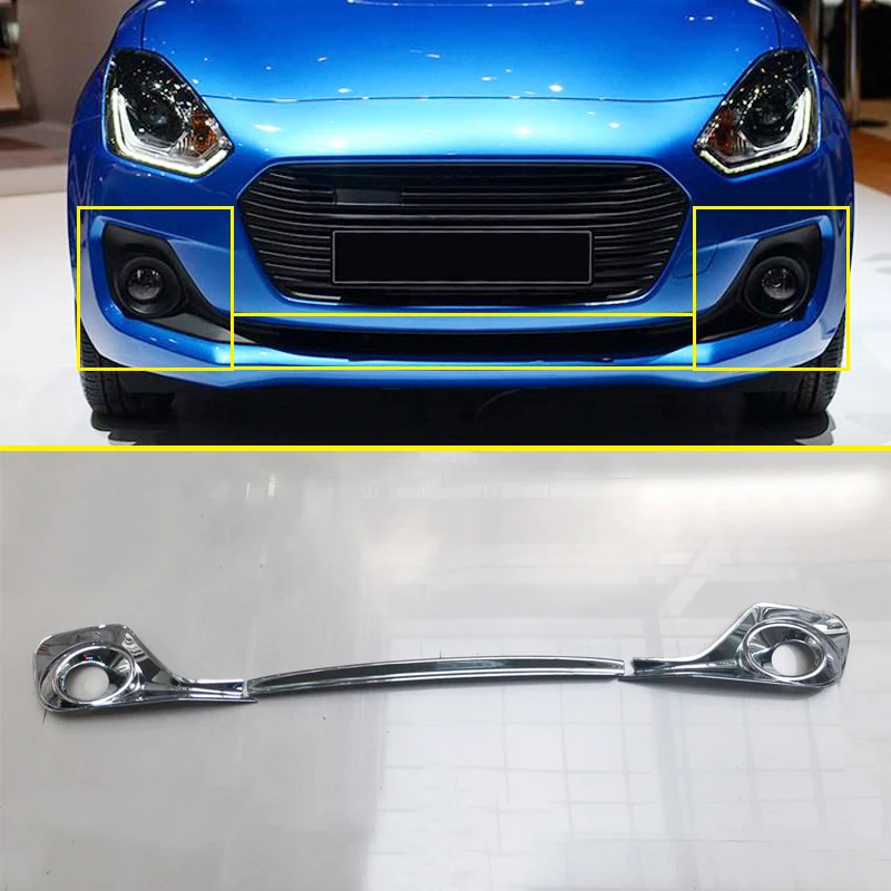 Для Suzuki Swift хэтчбек 2018 2019 хромированный передний противотуманный светильник +