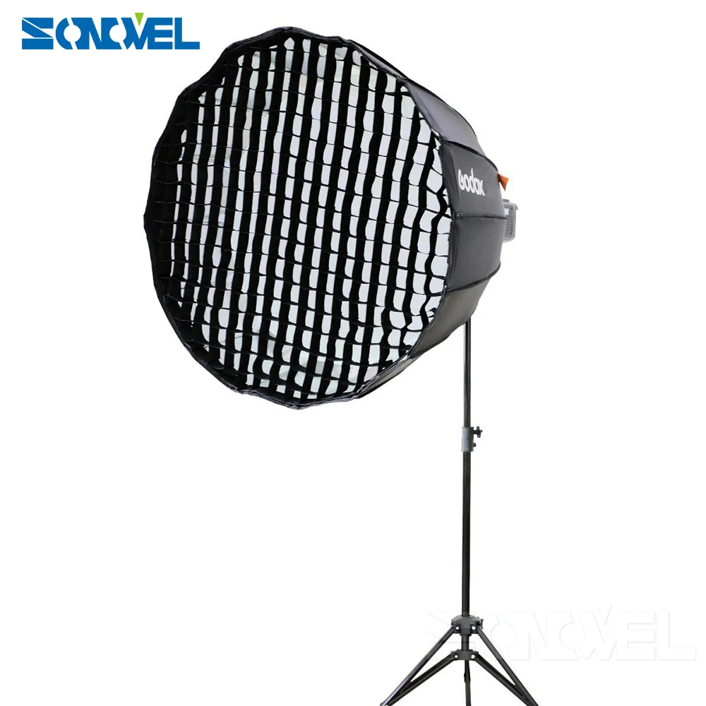 Переносная параболическая софтбокс Godox P120L P120H 120 см сотовая сетка 16